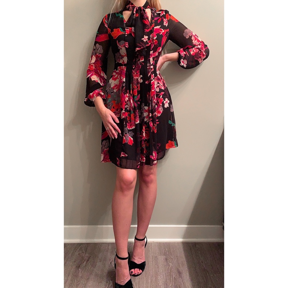 Kirna Zabete Floral Dress Long Sleeve